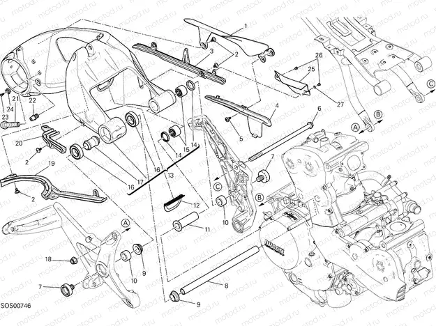 FORCELLONE POSTERIORE [MOD:M 1200S;XST:AUS]