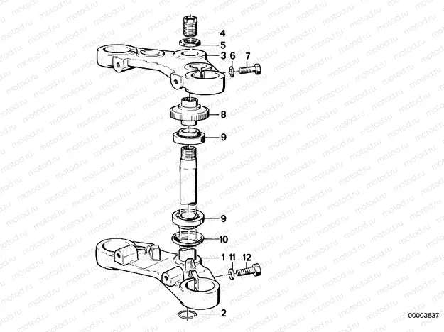 Fork brace, bottom/top