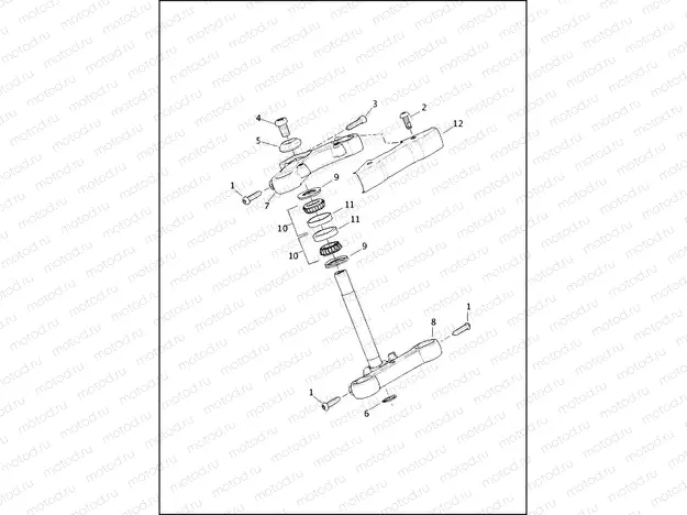 FORK BRACKETS, FRONT - 883L/N/R, 1200C/CA/CB/CP/V/X