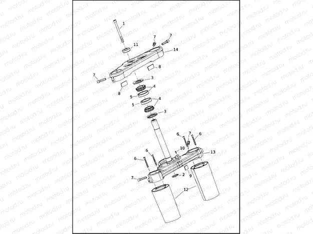 FORK BRACKETS, FRONT - FLDE, FLHC, FLHCS