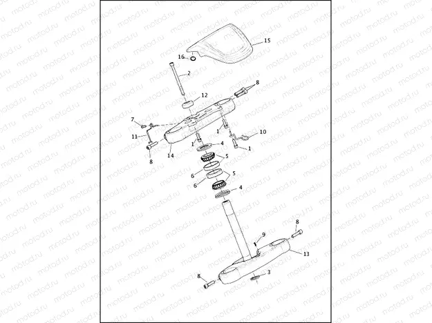 FORK BRACKETS, FRONT - FXLR