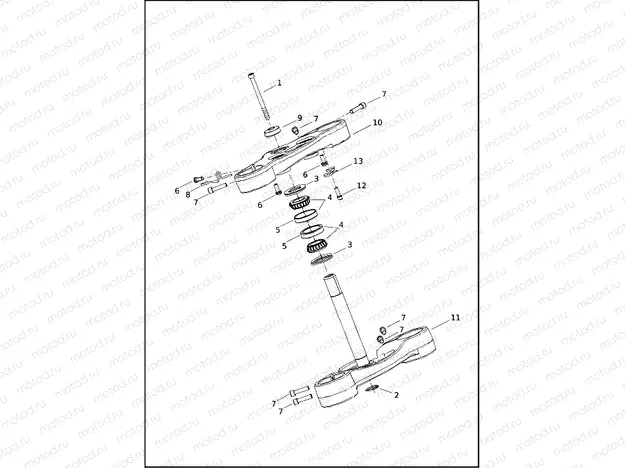 FORK BRACKETS, FRONT - FXLRS, FXLRST