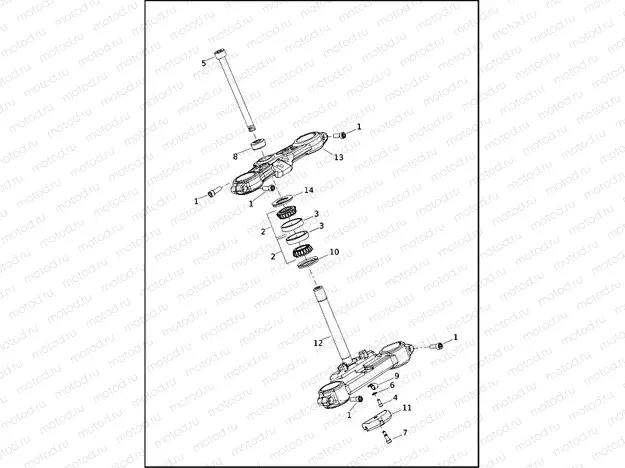 FORK BRACKETS, FRONT - XG750A