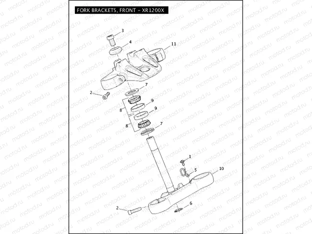 FORK BRACKETS, FRONT - XR1200X