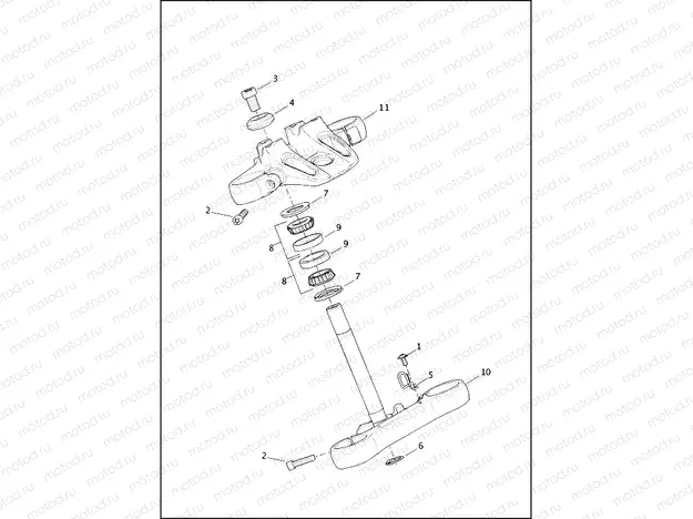 FORK BRACKETS, FRONT - XR1200X