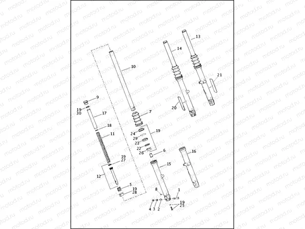 FORK, FRONT - 883N