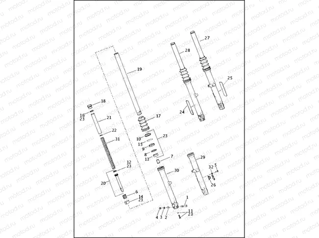 FORK, FRONT - 883N