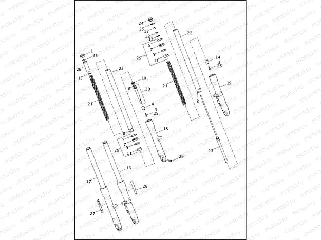 FORK, FRONT - FLD
