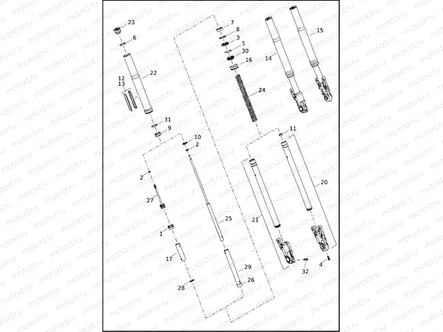 FORK, FRONT - FLSB