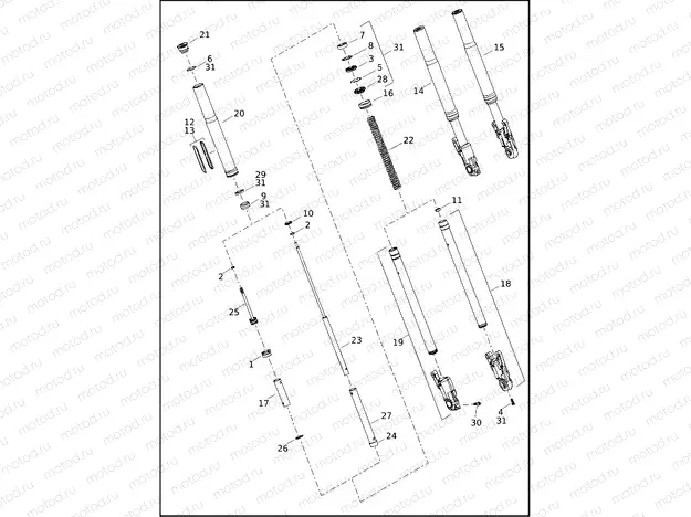 FORK, FRONT - FLSB