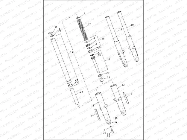 FORK, FRONT - STANDARD (2 OF 2)