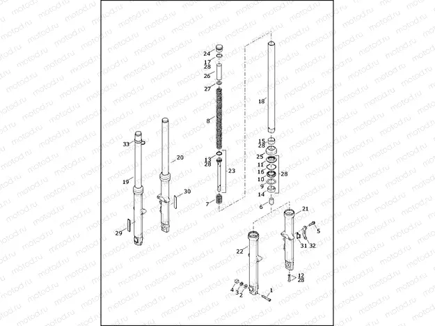 FORK, FRONT - XL1200T