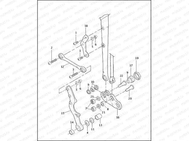 FORK ROCKERS & CALIPER MOUNTING - FLSTS