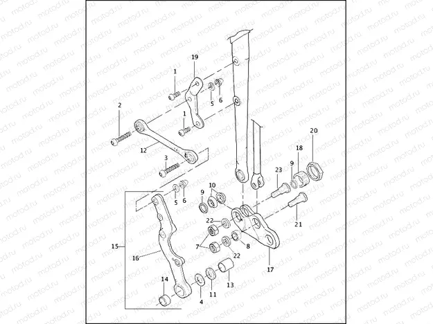 FORK ROCKERS & CALIPER MOUNTING - FLSTS/I