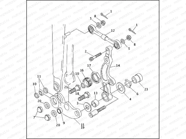 FORK ROCKERS & CALIPER MOUNTING - FXSTS