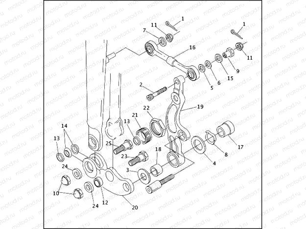 FORK ROCKERS & CALIPER MOUNTING - FXSTS/B