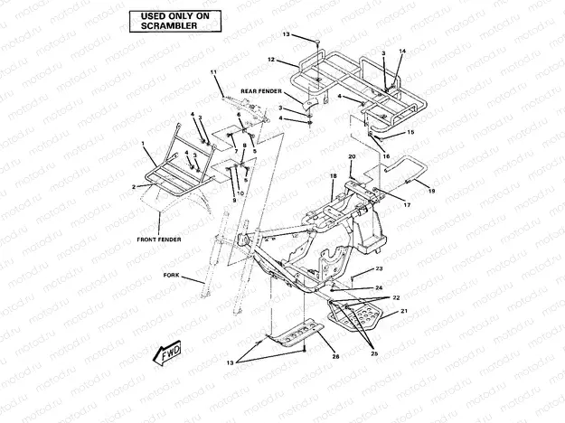 Frame Assembly with Racks-Scrambler (4910981098006A) | Frame Assembly with Racks-Scrambler (4910981098006A)