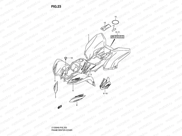 FRAME CENTER COVER (MODEL K6/K7)