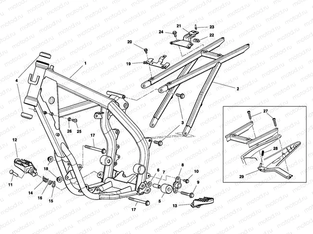FRAME - FOOTRESTS