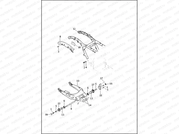 FRAME & FORK, REAR