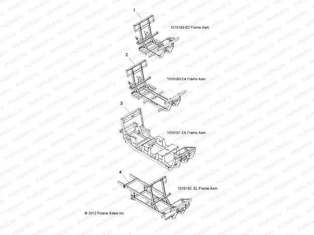 FRAME | FRAME, MAIN FRAMES - L15G2/4/6 ALL OPTIONS (49GEMFRAME13FRAMES)