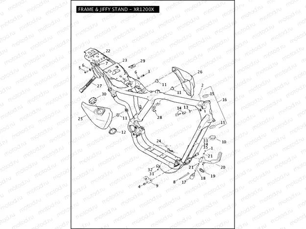 FRAME & JIFFY STAND - XR1200X