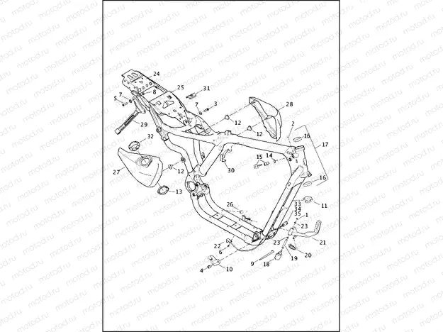 FRAME & JIFFY STAND - XR1200X