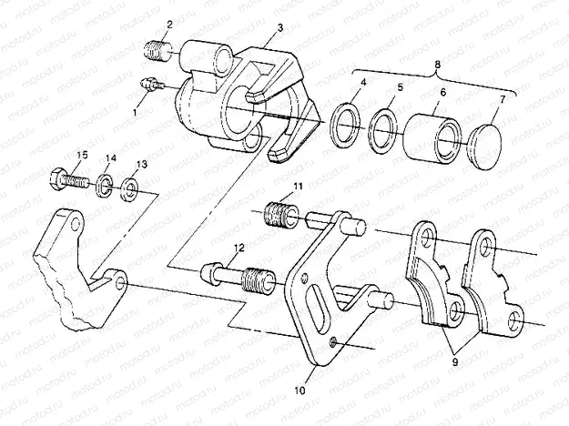 FRONT BRAKE ASSEMBLY 2x4 400L W947540 (4926752675B003) | FRONT BRAKE ASSEMBLY 2x4 400L W947540 (4926752675B003)