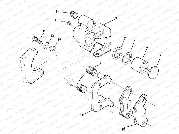 FRONT BRAKE ASSEMBLY 350 2X4 - Update (4919821982018A) | FRONT BRAKE ASSEMBLY 350 2X4 - Update (4919821982018A)