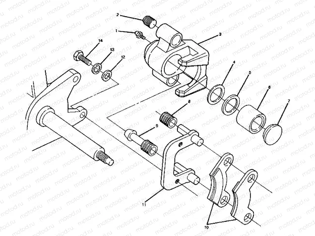 FRONT BRAKE ASSEMBLY 350 2X4 / W927539 (4922882288018A) | FRONT BRAKE ASSEMBLY 350 2X4 / W927539 (4922882288018A)