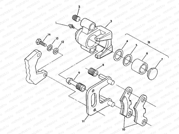 FRONT BRAKE ASSEMBLY 350 4X4 / W928139 (4922832283030A) | FRONT BRAKE ASSEMBLY 350 4X4 / W928139 (4922832283030A)