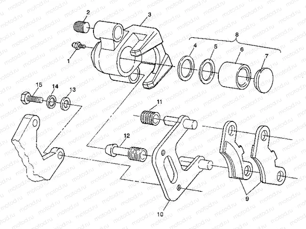 FRONT BRAKE ASSEMBLY 4X4 350L W938139 (4924052405016A) | FRONT BRAKE ASSEMBLY 4X4 350L W938139 (4924052405016A)