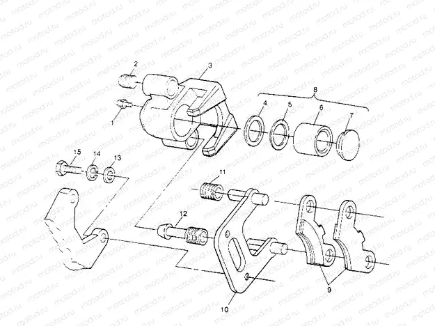 FRONT BRAKE ASSEMBLY Scrambler W957840 (4927252725B007) | FRONT BRAKE ASSEMBLY Scrambler W957840 (4927252725B007)