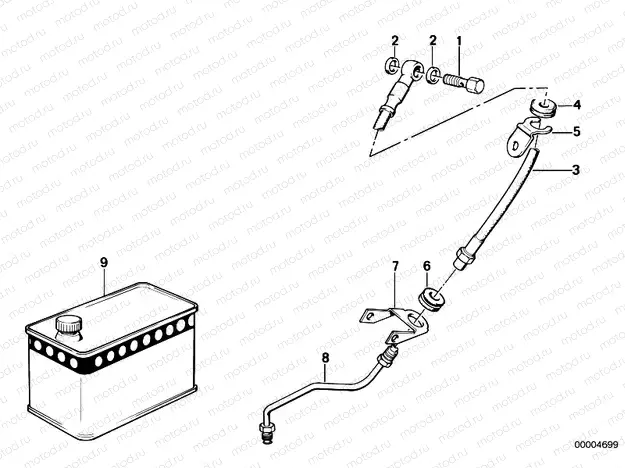 Front brake-brake pipe