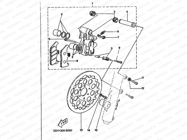 FRONT BRAKE CALIPER