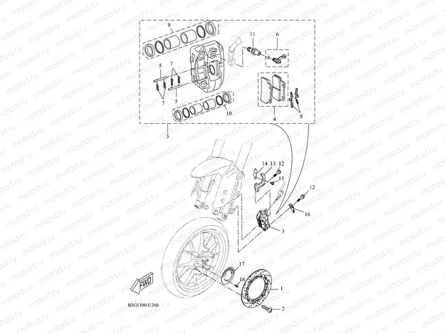 FRONT BRAKE CALIPER