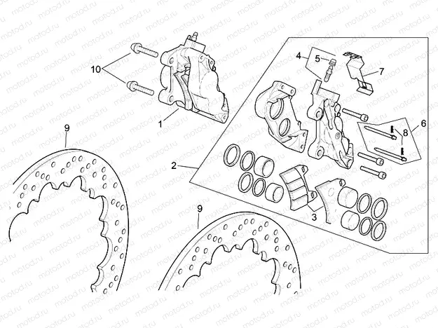 Front brake caliper
