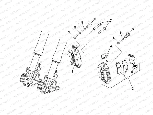 Front brake caliper
