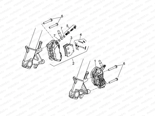 Front brake caliper