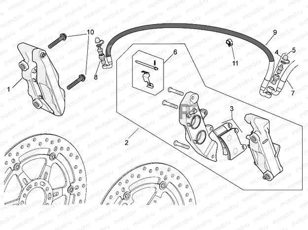 Front brake caliper
