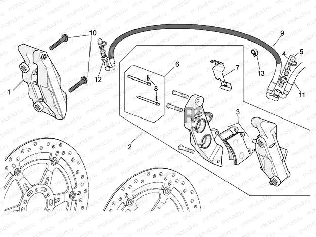 Front brake caliper