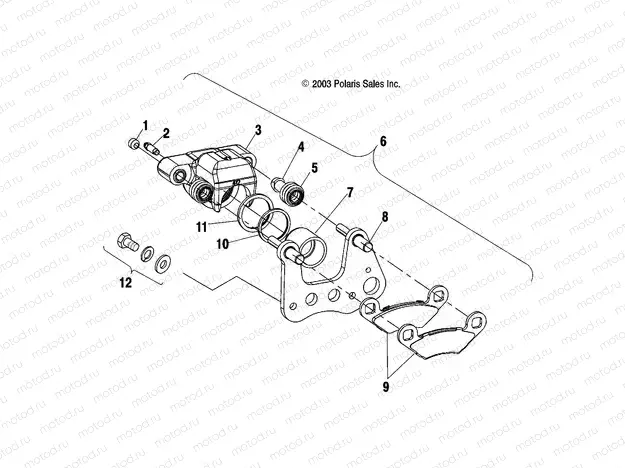 FRONT BRAKE CALIPER - A04JD50AA/AB/CA (4977487748C05) | FRONT BRAKE CALIPER - A04JD50AA/AB/CA (4977487748C05)
