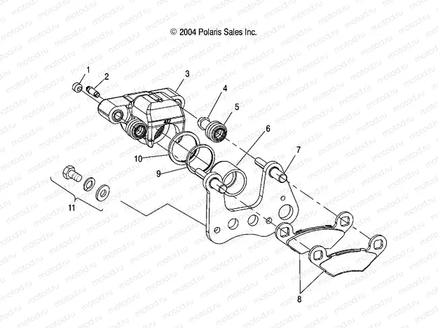 FRONT BRAKE CALIPER - A05JD32AA (4995169516C06) | FRONT BRAKE CALIPER - A05JD32AA (4995169516C06)