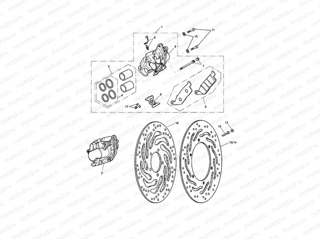Front Brake Caliper & Disc