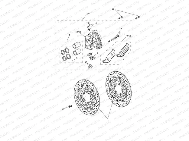 Front Brake Caliper & Disc