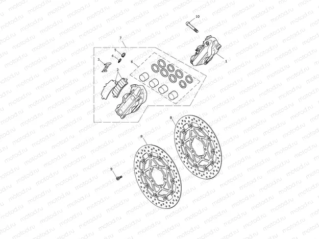 Front Brake Caliper & Disc