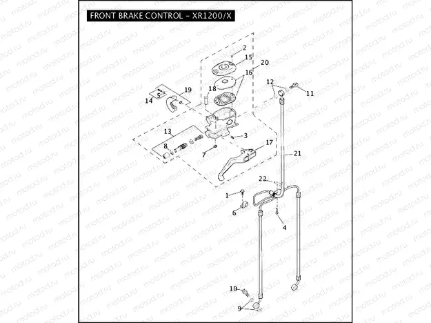 FRONT BRAKE CONTROL - XR1200/X