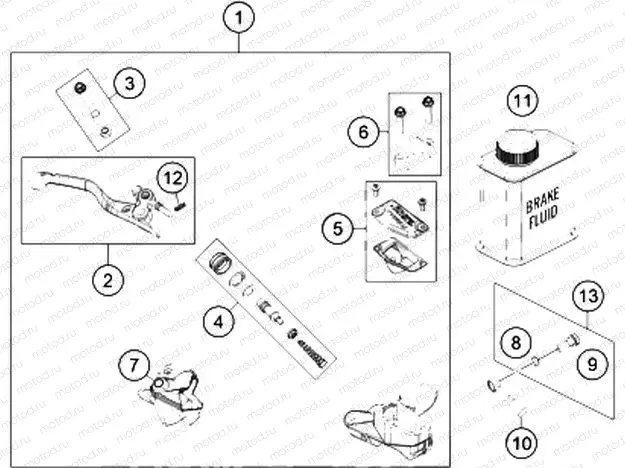 FRONT BRAKE CONTROL|Frame|13