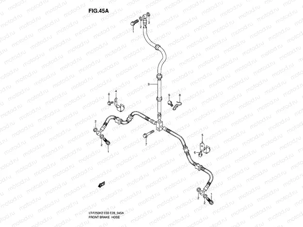 FRONT BRAKE HOSE (MODEL K6)
