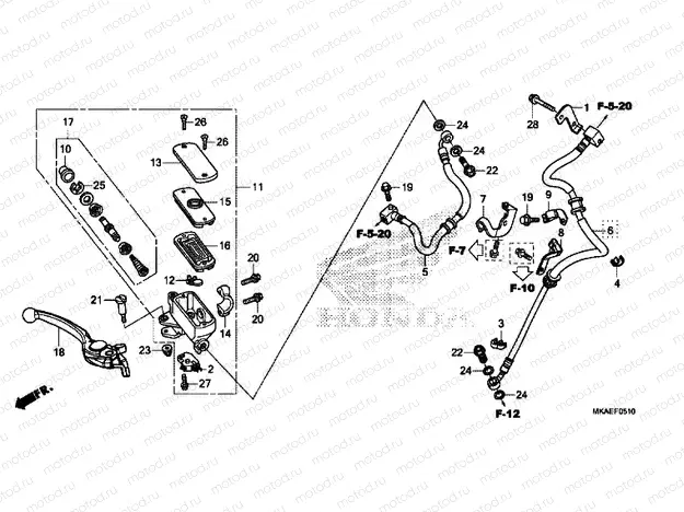 FRONT BRAKE MASTER CYLINDER